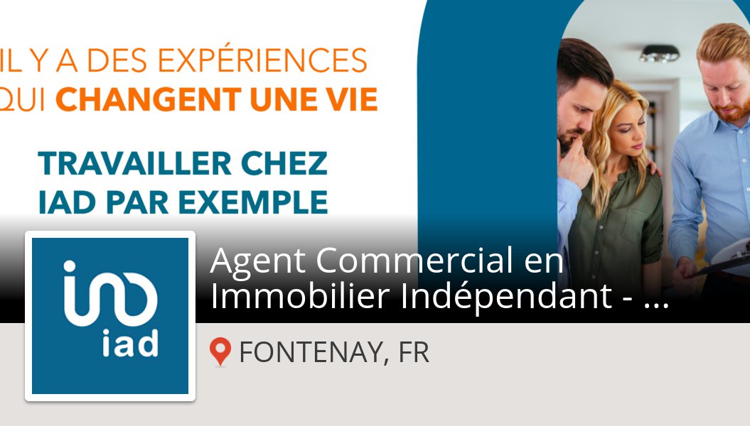 FauconJc's tweet photo. Besoin d'un #Agent #Commercial en Immobilier Indépendant - FONTENAY #FONTENAYFR chez #ID. Postulez dès maintenant! #job https://t.co/dfKiV6iyeu https://t.co/Hk0sraGOlb