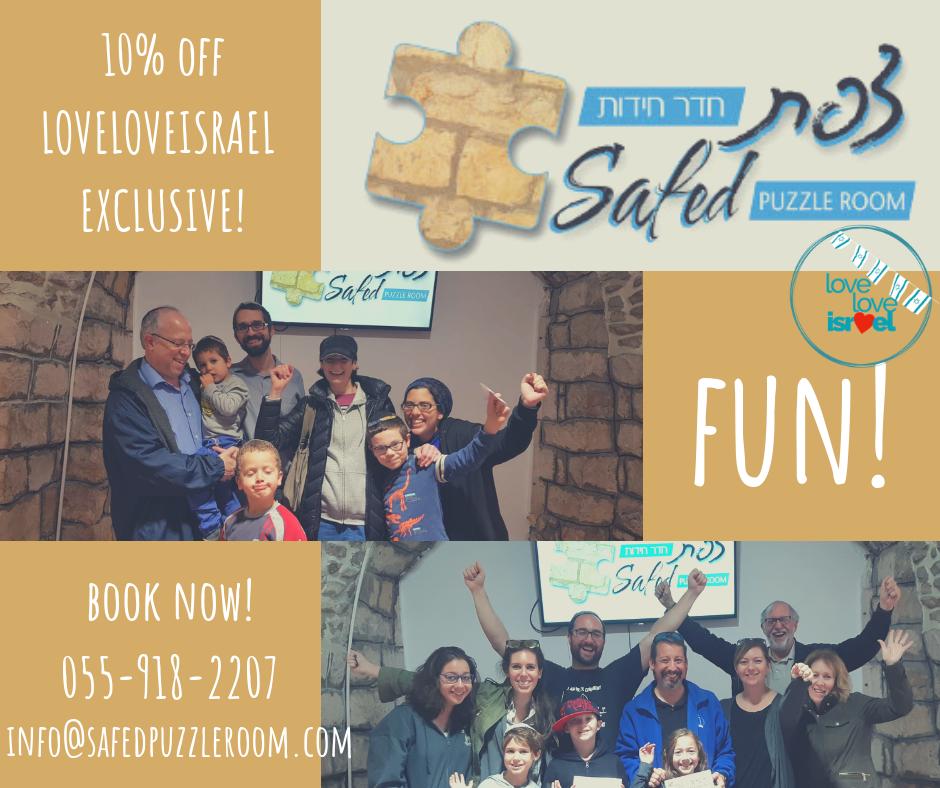 SafedPuzzleRoom's tweet photo. We've got a deal for you... Get a 10% discount on your reservation by mentioning @LoveLoveIsrael! Perfect for any #Israel tourists visiting #Safed! https://t.co/loGo4uqfu7