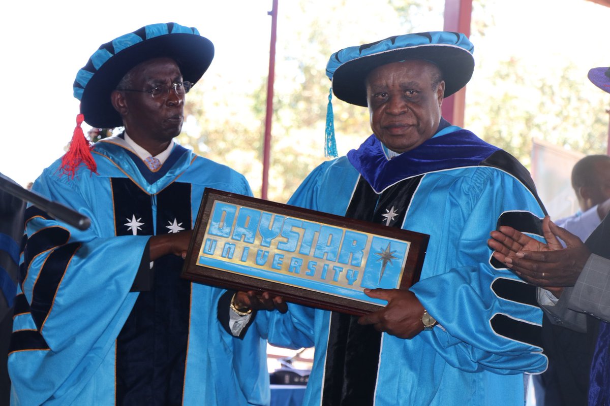 ProfKibwana's tweet photo. Congratulations Prof. Laban Ayiro upon your installation as the 4th VC of @DaystarUni.The transformation we see today from a small institute that trained Christian communicators to a full-fledged University is a clear pointer to Daystar’s conviction and resolve about its vision https://t.co/MRCemFj6ZT