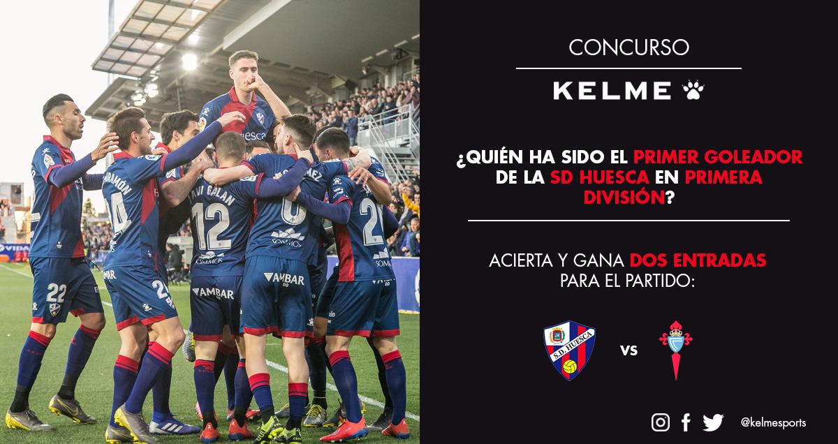 CONCURSO | Esta temporada es histórica para la <a href="/SDHuesca/">SD Huesca</a>, por eso vamos a hacer un repaso. 🙌🏼 ¿Quién marcó el primer gol en Primera División? Acierta y podrás ganar dos entradas para el #HuescaCelta de este miércoles.  🎟️Condiciones: comenta, dale 🔁 y síguenos. #NoReblamos 🔴🔵