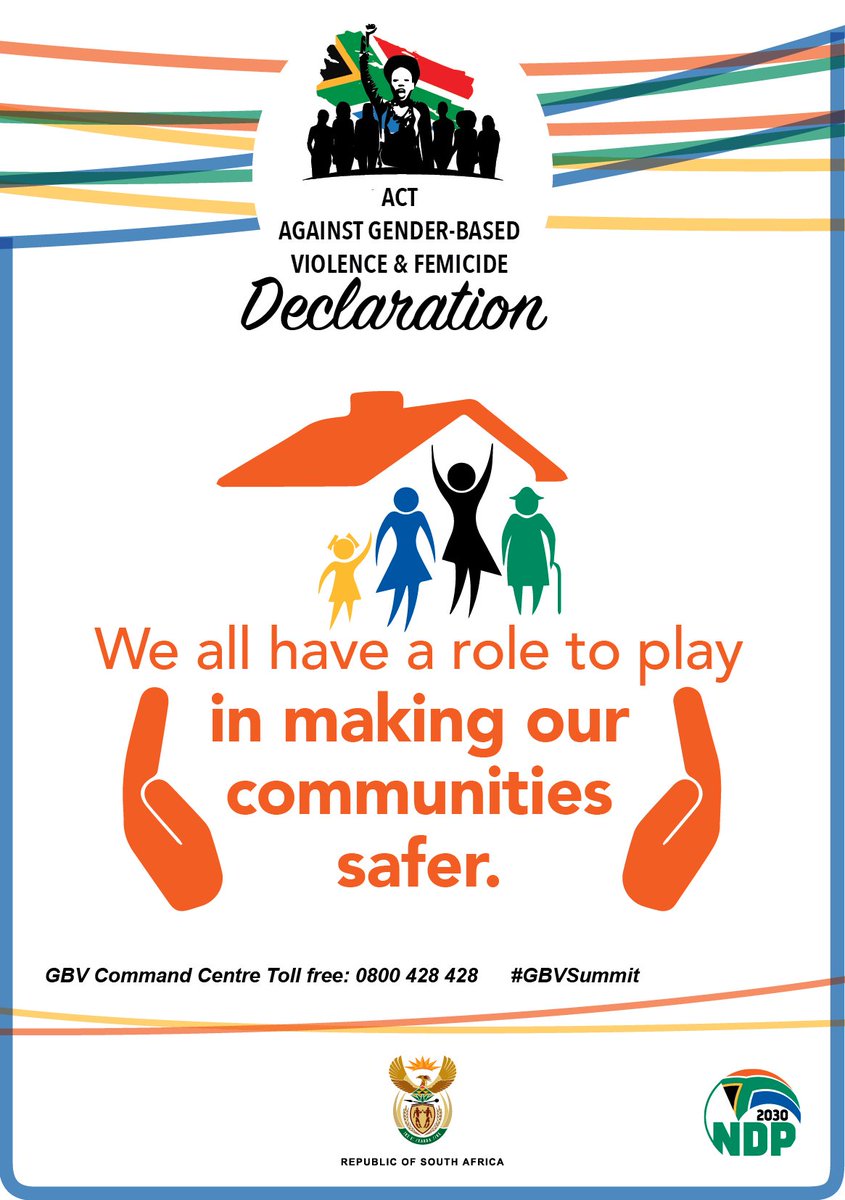 GovernmentZA's tweet photo. The signing of the declaration against gender-based violence and femicide signals our collective stance that the cancer of women abuse has no place in our society #GBVFDeclaration https://t.co/pUiuVr5DM6