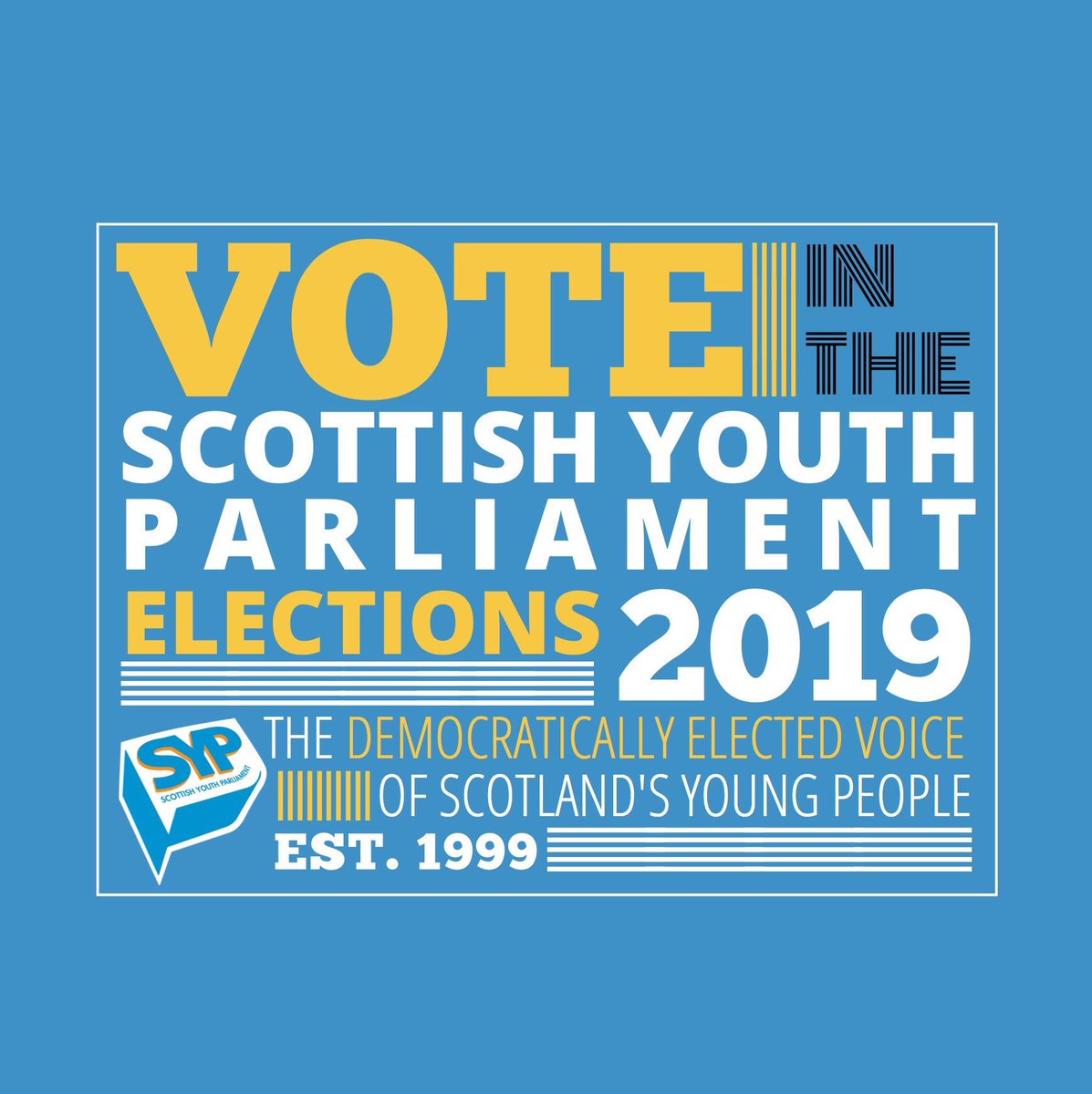 OfficialSYP's tweet photo. Today is your last chance to vote to elect your MSYPs! 🗳 Young people aged 12-25: get heard, go vote using your @YoungScot card here 📲 https://t.co/2uzoISvoNk

Results will be announced tonight 🙌#SYPElex19 https://t.co/4alXtiT7eH