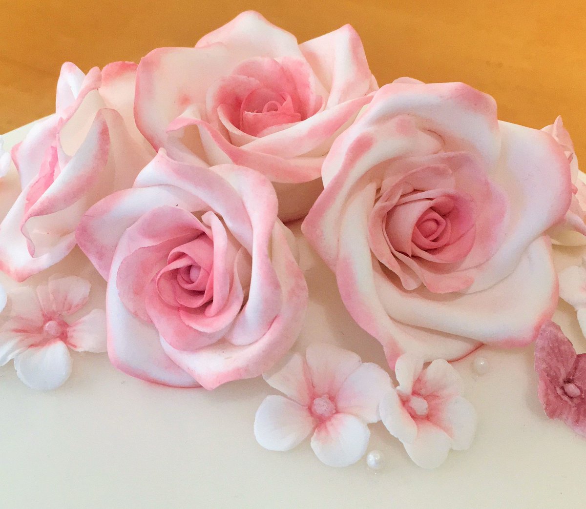 Fondant Flowers by Sweethearts Cupcakery. sweetheartscupcakery.com  
#weddingcakes #rufflesweddingcakes #childrenscakes #laceweddingcake #cakepops #bride #cupcakes #rusticweddingcakes #birthdaycake #Manchester #roses #fondantflowers #Bury #weddings #love