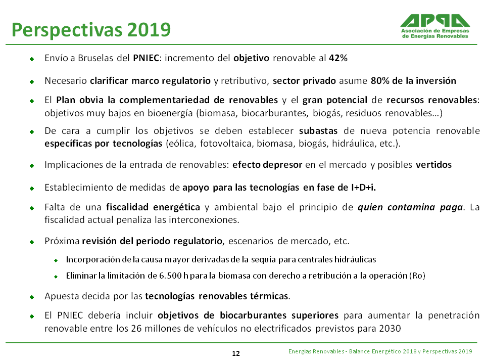 Enerclub's tweet photo. #balance18 José M. Villarig @APPA_Renovables En 2019 https://t.co/jnyIJViD6K