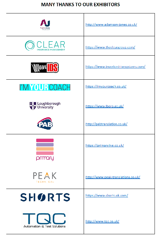 EMC_Policy's tweet photo. Many thanks to all our exhibitors at yesterday's Manufacturing & Engineering Conference @AdamsonJones @TheClearGroup I'm Your Coach @InverterDrives @lborouniversity @pabtranslation @peaktranslate @Primarylive @tqcltd @Shorts1890 #EMCManf19 https://t.co/gh9kaSzBti