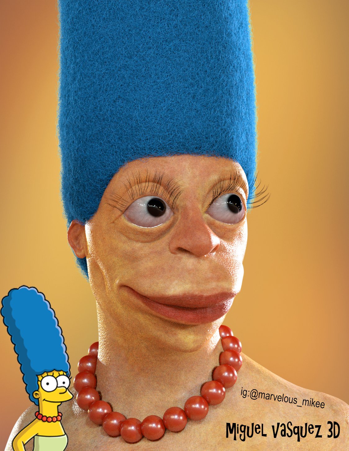 Miguel Vasquez On Twitter My 3d Depiction Of What Homer And Marge 