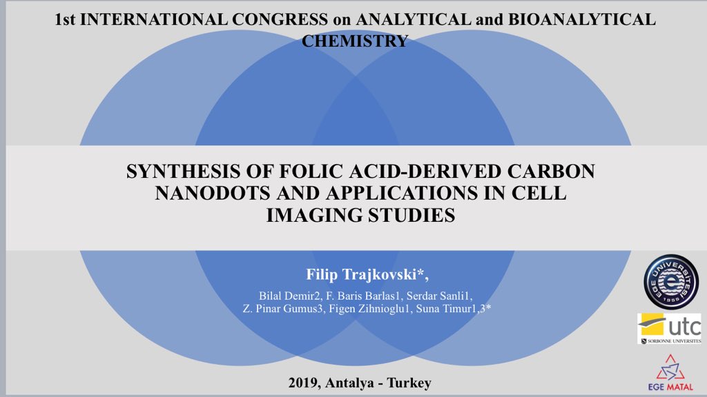 traykovskif's tweet photo. Excited to have finished my very first oral presentation of my Undergraduate Thesis Work at the 1st #ICABC on tiny-shiny #CDs, taking place in Antalya, Turkey. Professor @SunaTimur thank you for all of your encouragement! @STResearchGroup,☕️& good work ☑️ #Science #congress #nano https://t.co/1Vex3dQQCs