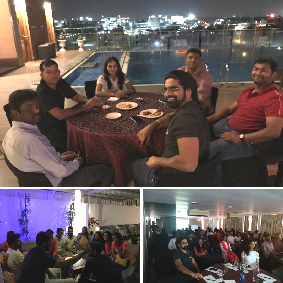 promptcloud's tweet photo. This year's All Hands Discussion with Team Dinner turned out to be a memorable experience, thanks to the great ambience, delicious food and soothing jazz music.  

#teamdinner #team #office #work #allhands #townhall #awards #LifeAtPromptCloud https://t.co/F5WkRmZMuy