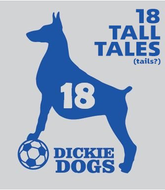 [1/2] #DDFC18 Tall Tales no.11 (of 18): we have a reputation as five-a-side specialists but occasionally also showcase our 11-a-side skillz; our first such outing was a 3-0 win (goals: Kev, Wayne, Jut) on 25/10/03; the pic is taken on 14/2/04 (5-0 win; goals: Jut 3, Hillier, Bez)
