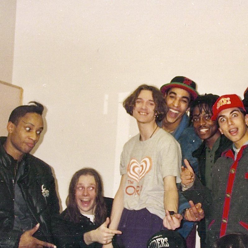 Good times... 
This photo was taken 04/12/1991 Backstage on the set of tv show ‘Dance Energy’ with The Prodigy in Manchester. Dice was performing with MC Kinky on the track ‘Inna we kingdom’... 
#RIPKeithFlint ❤️ Safe journey ✊🏾