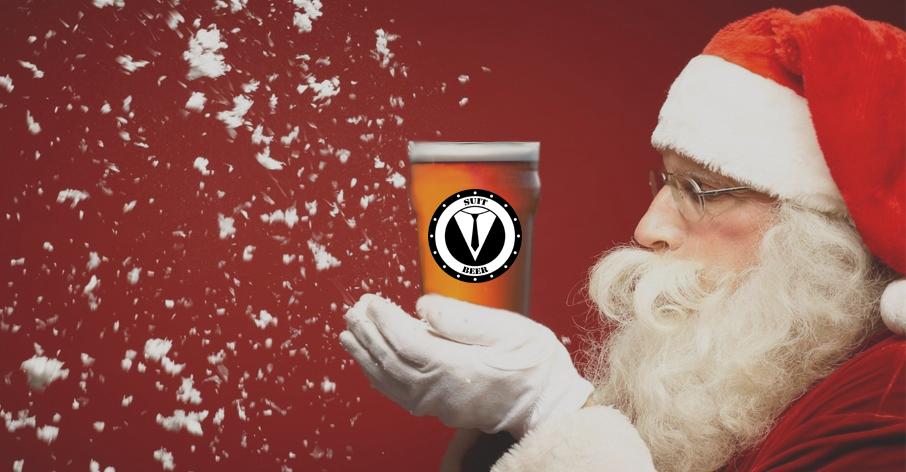 SUIT_Beer's tweet photo. Merry Christmas! Make sure to follow Santa's example and enjoy the holidays with a Suit Beer https://t.co/yeFOLVHkrK