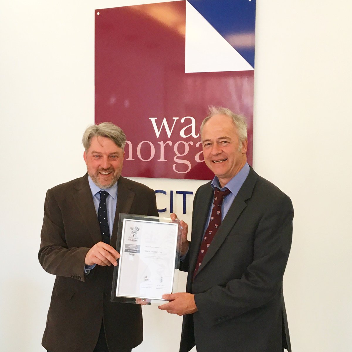 Keir Hirst and Jeremy Taylor were proud to receive our Silver Award from the Armed Forces Covenant’s Employer Recognition Scheme at the Military Match day at Shrewsbury FC. Find out more about our military law services: ow.ly/ZOzU30oeYZe