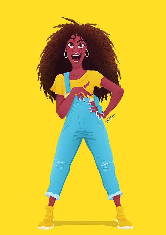 Drawing Curly Hair Girl Cartoon Tumblr - Jameslemingthon Blog