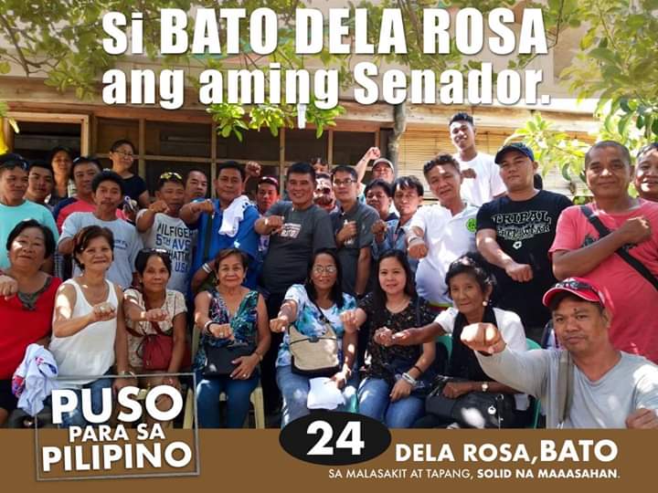 Solid_BATO's tweet photo. #PusoParaSaPilipino #24DelaRosaBATO #numero24paraSENADOR #Ba24Senator https://t.co/Ggjd5Bk9kU