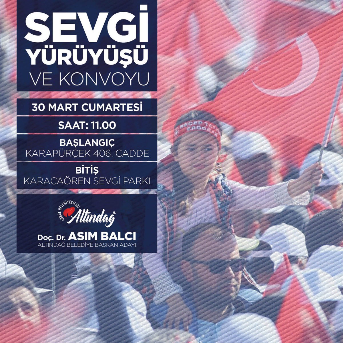 AltEkip's tweet photo. Haydi Altındağ Hep Birlikte Sevgi Dolu Yürüyüşe Sen Yoksan Bir Kişi Eksiğiz 🙏
@hakanhanozcan @mehmetozhaseki @asimbalci @abd_karabudak @receptezcan @Fatihatezcan @Sivank5806 https://t.co/VaBzFmZzPU