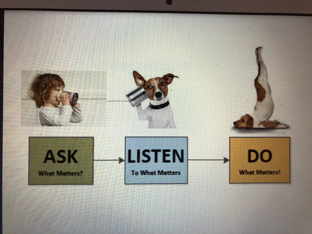 DrDamara1's tweet photo. “Empathy + Action = Compassion! “ - M Bisognano. Asking WMTY is an expression of Compassion! #quality2019 @maureenbis #LeadingChangeMHVC @ZoeLord1 @Schaffer09 @S4Maher @andersvege @MontefioreNYC #berylinstitute https://t.co/oQgwUQF1gf