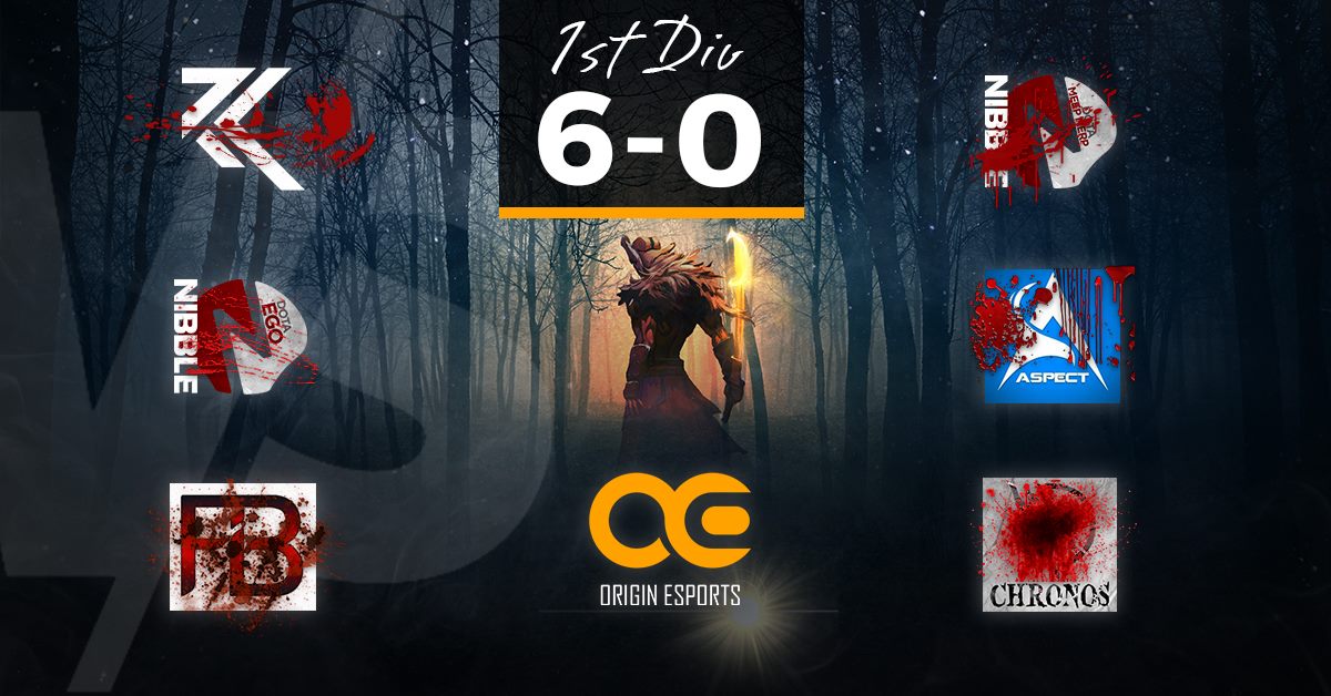 OriginEsports's tweet photo. It's been a bit quiet in here, so heres a quick update. Our #Dota2 came out undefeated in the @VSGamingWorld 1st division and are currently competing in the premier division. Good luck to the boys and all the teams taking part 🖖 https://t.co/gc3JylRyCd