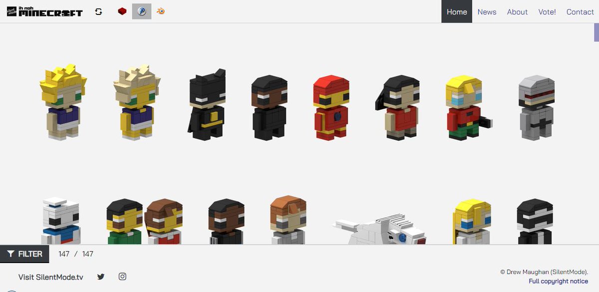Yes! I've updated the #Mascoteers/#IhNohMinecraft mini site with new functionality.
Please check it out, and make sure you vote for which theme(s) you want to see in the grand finale.

mascoteers.silentmode.tv

#lego #characters #original