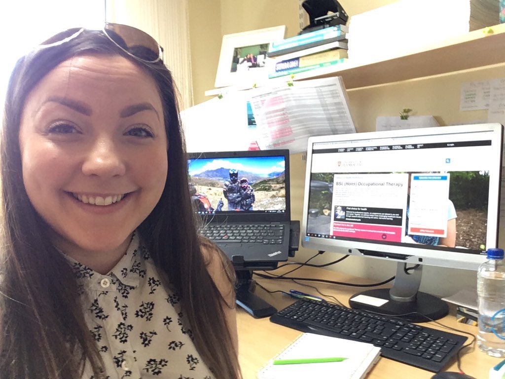 IamAnOT_COVID19's tweet image. Morning Everyone! Getting ready for a day that mainly consists of marking critical appraisals and reflective accounts for one of our modules @OTPlymouthUni You know it’s serious business when you need two screens! #lifeofanacademic #stillsmiling #caniteachoutsidetoday? #IamAnOT19