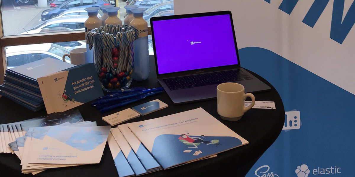 Datatrics's tweet photo. At the #HBOICT #Bedrijvenmarkt @SaxionUAS our boys in blue talked to many enthusiastic #students about #internshipopportunities at #Datatrics 👨🏼💻🎓. Thanks for passing by guys 👏🏼💙! Didn’t you had the chance to visit us, but you’re interested? Get in touch via work@datatrics.com https://t.co/ht0hqYrlym