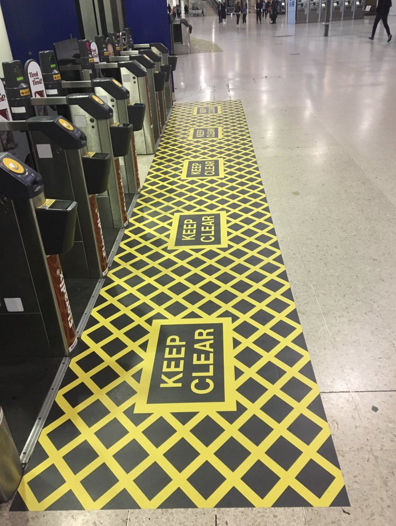 Appleton_Signs's tweet photo. We have been busy at Waterloo Station in London again installing the printed Keep Clear stickers.
#largestickers https://t.co/F8SkehiQfi