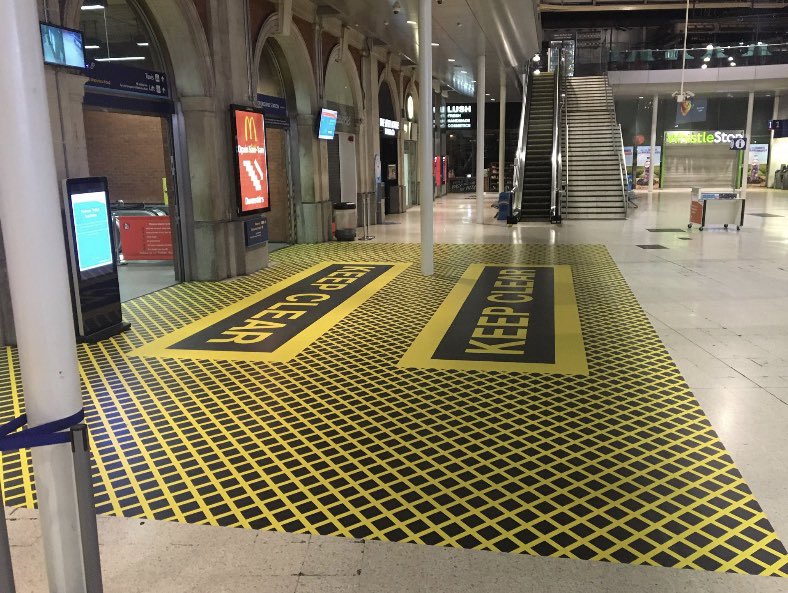 Appleton_Signs's tweet photo. We have been busy at Waterloo Station in London again installing the printed Keep Clear stickers.
#largestickers https://t.co/F8SkehiQfi