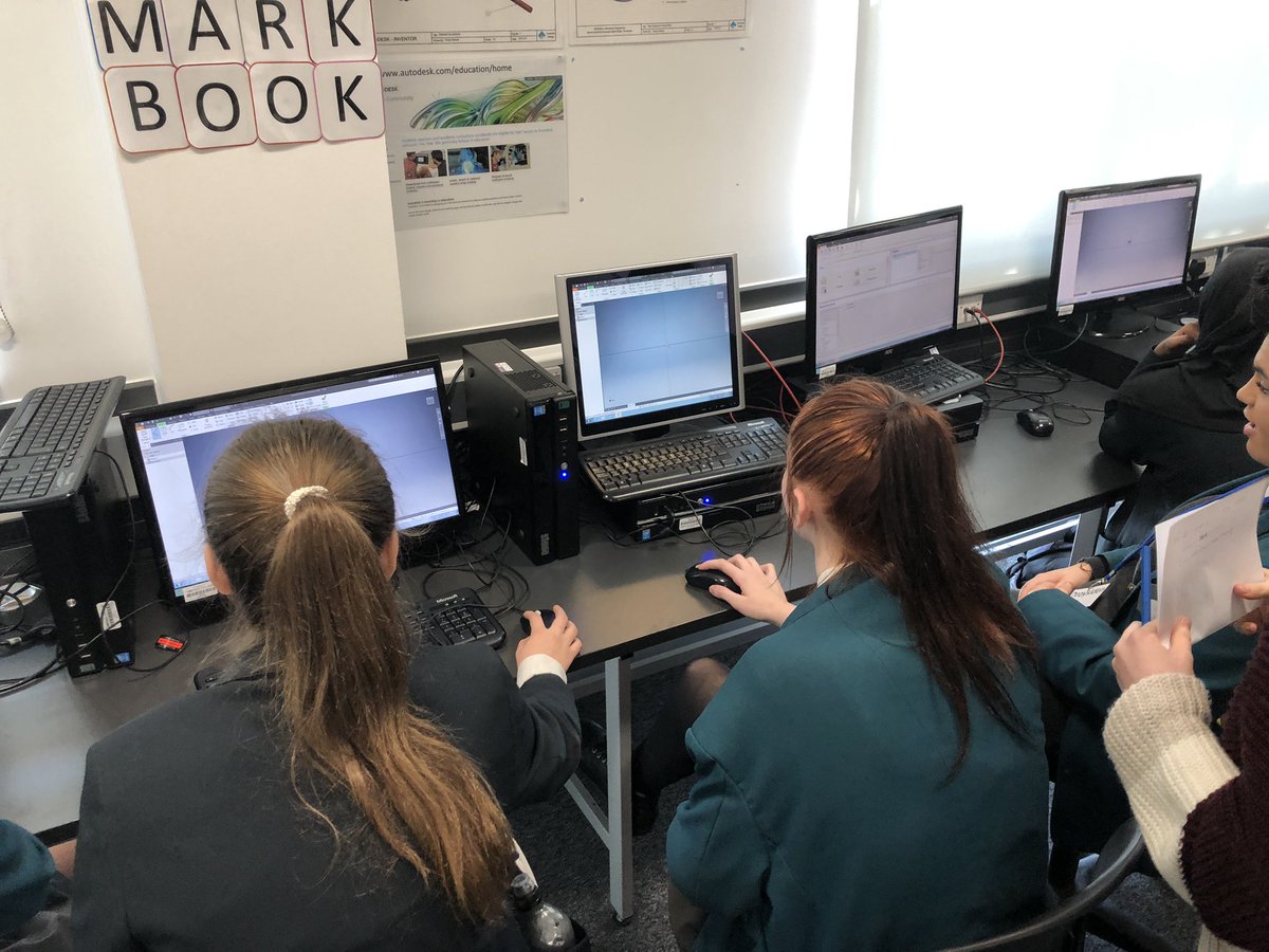 TamesideCollege's tweet photo. #GirlsIntoEngineering event is looking good. Students solving a bridge challenge and learning about CAD programs. https://t.co/6Nqs3I4feE