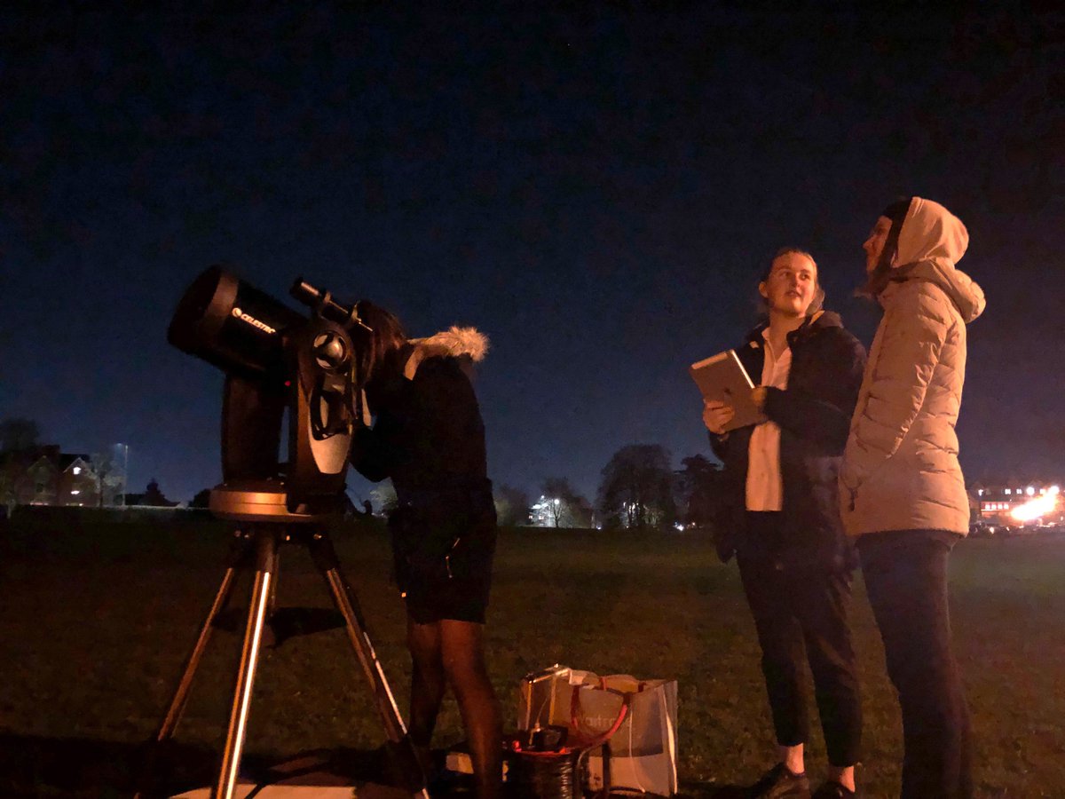 QASCaversham's tweet photo. 🌌🔭Our Astronomy Society are celebrating a successful stargazing evening, run by Daria, Lucy and Sophie.
Over 30 girls enjoyed watching stars and planets on our powerful @Celestron telescope! #QAS_STEM #GirlsInSTEM #WomenInSTEM 🌌🔭 https://t.co/f0bw2tUsPY