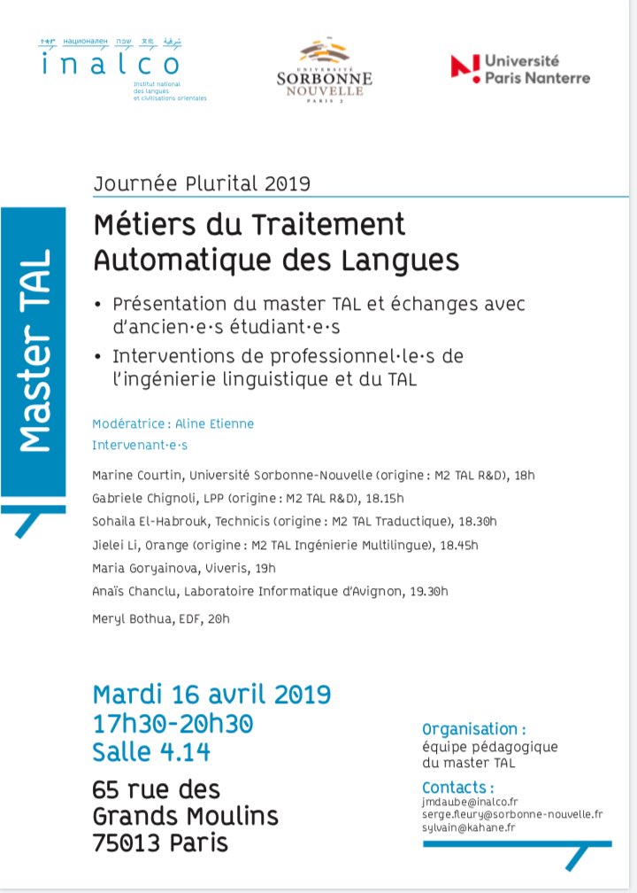 Journée pluriTAL 2019