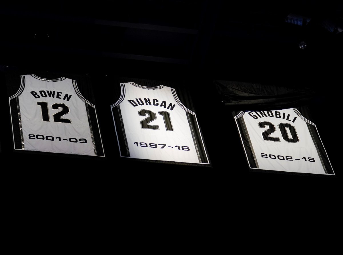 todonoticias's tweet photo. Un momento emocionante en el deporte: los Spurs se rindieron a los pies de Manu Ginóbili 🇦🇷 y retiraron la camiseta número 20 . #GraciasManu 

https://t.co/w4J2JZvcZe https://t.co/ai8wG3OQBX