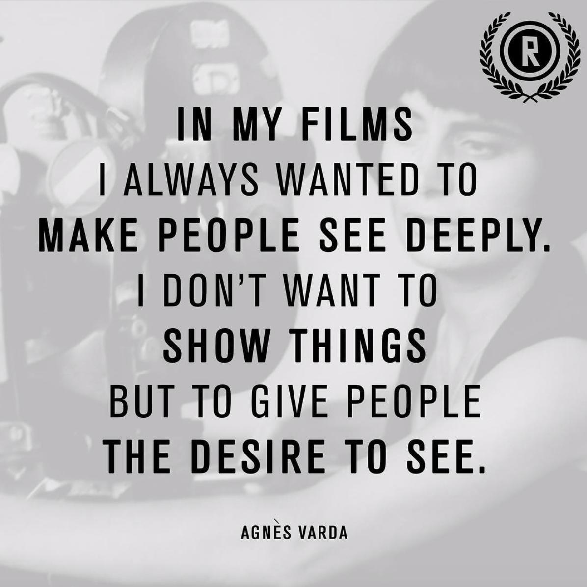 Raindance's tweet photo. We are very saddened to hear that legendary filmmaker #AgnesVarda has passed away today. Her incredible work will continue to inspire us. https://t.co/iZMv3hpWuZ