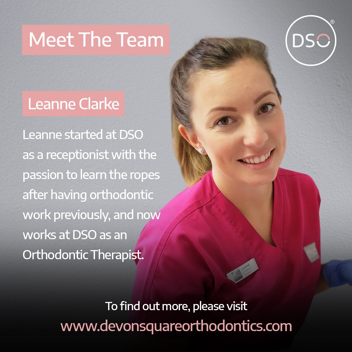 dsorthodontics's tweet photo. With part of Leanne’s role being to fit, adjust and remove removable retainers and braces, she gains real pleasure from seeing the incredible smiles from patients that result from weeks of work. https://t.co/Wm6YEsziUe
#orthodontics #newtonabbot #devon #confidence #devonsquare https://t.co/6AFl3ZR0FI