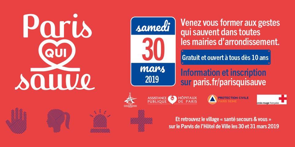 Demain Venez vous former aux gestes qui sauvent lors de la nouvelle édition #ParisQuiSauve ! 
Cc <a href="/FrancoisDagnaud/">François Dagnaud</a> <a href="/sevguy/">Séverine Guy</a> <a href="/annesouyris/">Anne Souyris</a> <a href="/Anne_Hidalgo/">Anne Hidalgo</a> <a href="/Paris19e/">Mairie du 19e</a> <a href="/Paris/">Paris</a> <a href="/CrfParis19/">Croix-Rouge française à Paris 19</a> <a href="/PCParis19/">Protection Civile antenne de Paris 19</a>