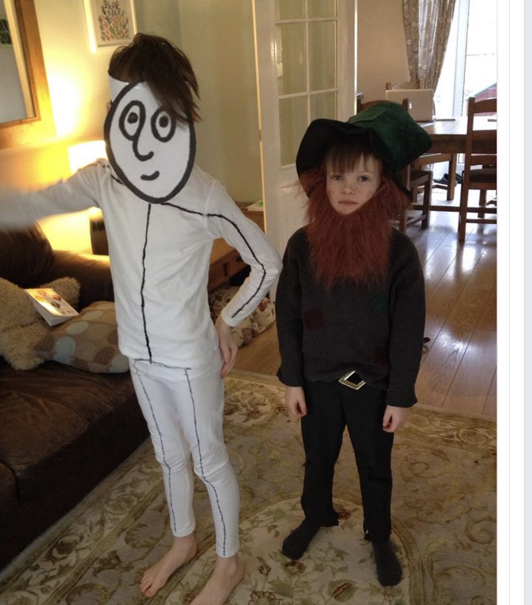 HalfOctopus's tweet image. What fabulous ‘The Stick Man with a Big Bum’ and ‘Mr Gum’ World Book Day outfits. @HalfOctopus #WorldBookDay #ChildrensBooks #ks2  #KidsNeedBooks
amazon.co.uk/Stick-Man-Big-…