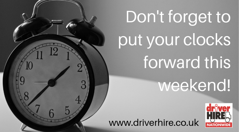 DHNorthampton's tweet photo. It’s all about planning ahead with Driver Hire -don’t forget to put your clocks forward tomorrow night! https://t.co/rHudyP8ffs