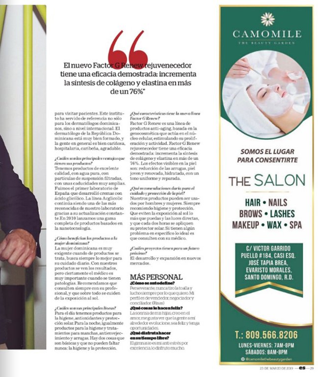 sesderma's tweet photo. Entrevista a @Gabi_Serrano_Jr, vicepresidente de #Sesderma, en @PeriodicoHoy, uno de los periódicos líderes en República Dominicana. Todo sobre la compañía, su posición en la empresa y el lanzamiento de la línea #FACTORG al mercado dominicano. ¡Gracias por este perfil! https://t.co/jNEEM4DjHs