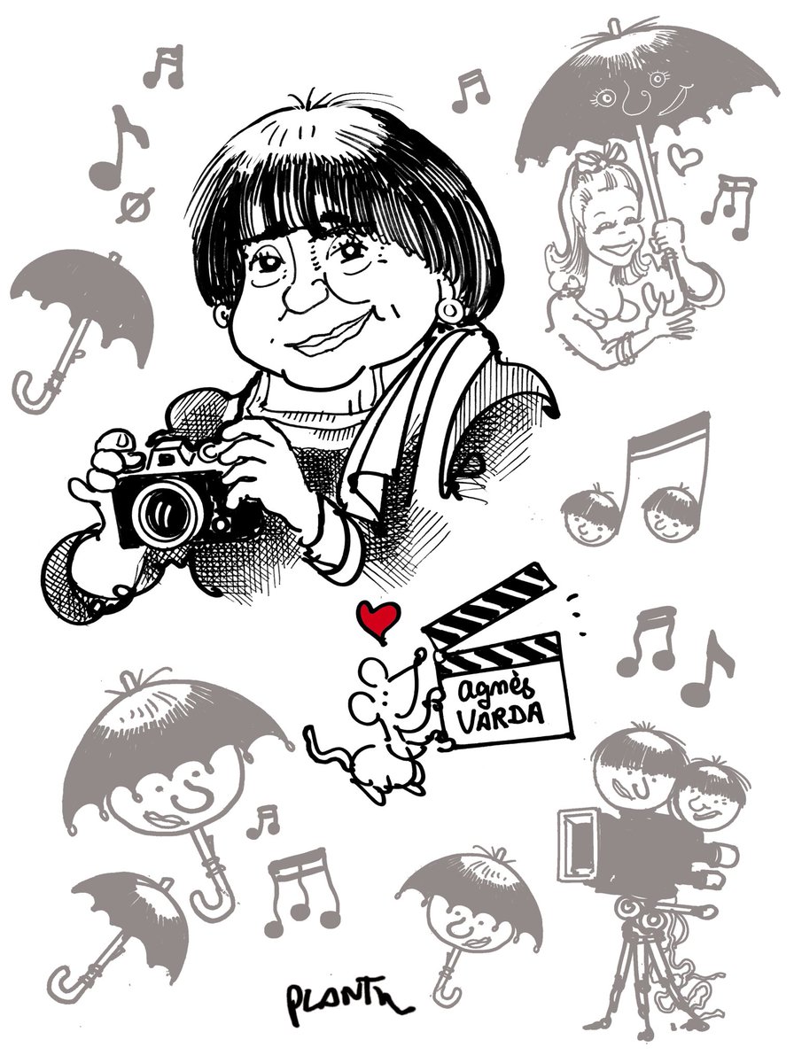 plantu's tweet photo. DISPARITION de la réalisatrice et photographe Agnès VARDA (1928-2019) https://t.co/AbTFj3vs0K
