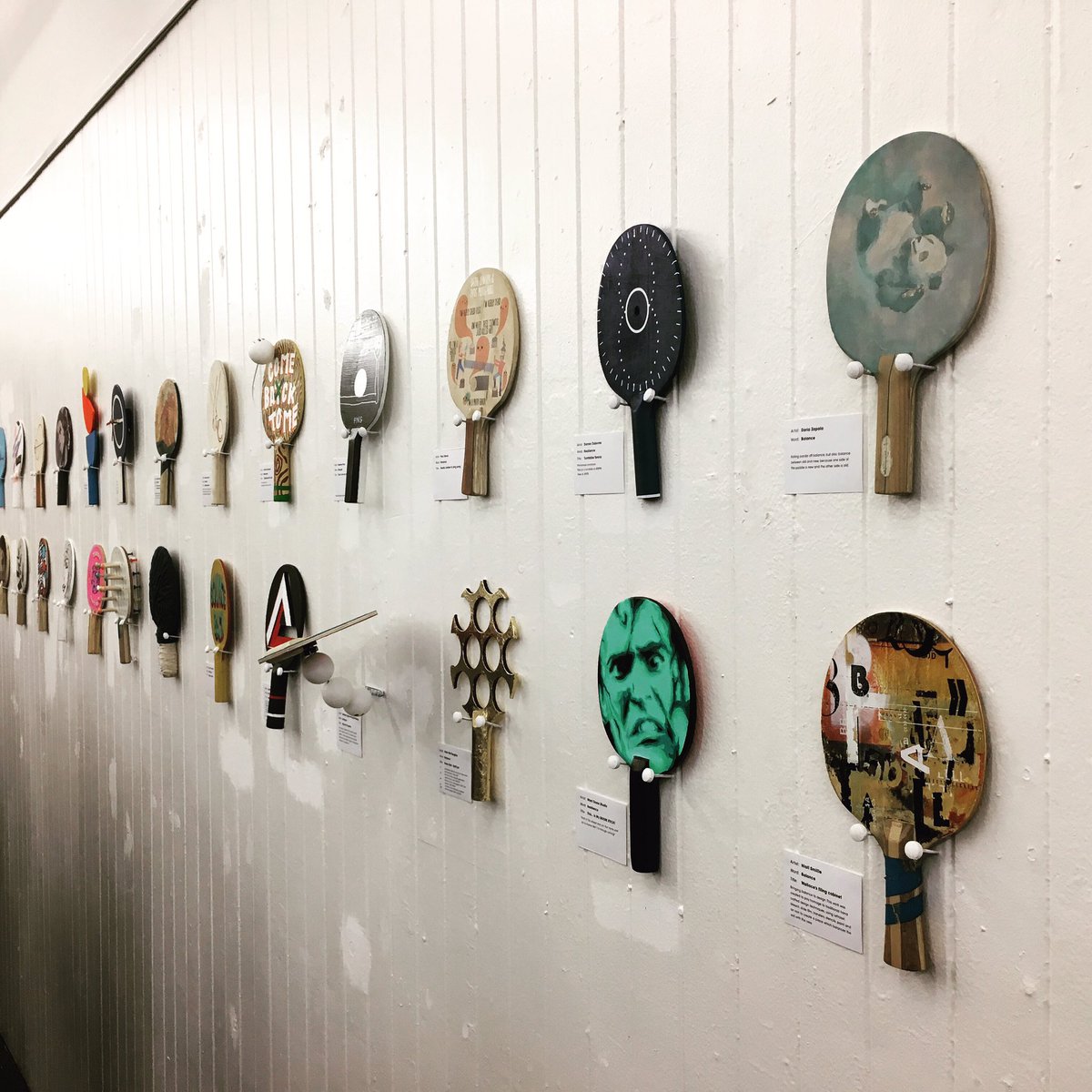 TALISMANweb's tweet photo. -- Great launch night for #SPIN exhibition in @SouthBlockSpace ... thanks to @PimPamCreative for pinging the pongs
_ _ _
#pingpong  #tabletennis  #art    #artist  #craft  #topspin  #spin  #woodwork  #design  #graphicdesign  #graphicdesigners  #shapes   #abstractshape https://t.co/96uDnwalIO