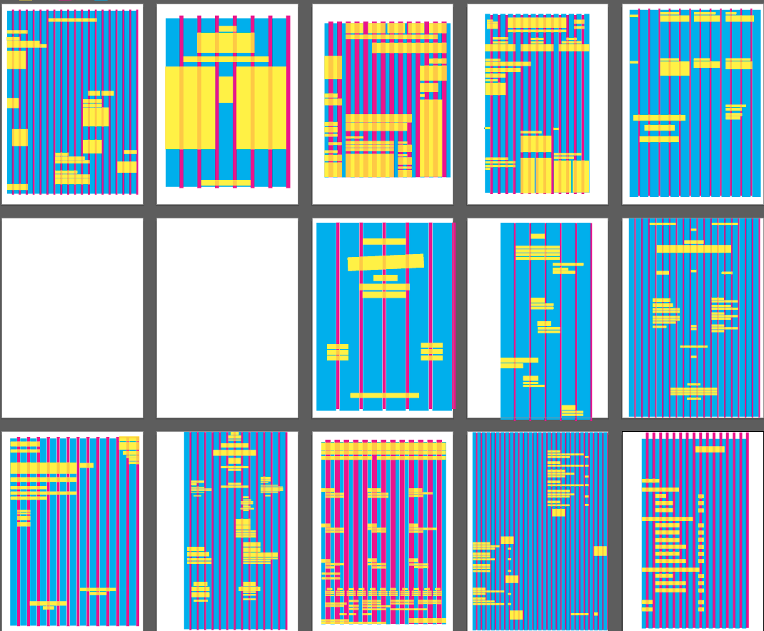 RachaelW_Art's tweet photo. Two more layouts left in this exercise (yes, I'm putting them off because they're landscape). Contemplating trying to continue this with a rows exercise but I'm not convinced. But also kinda excited to try doing some layouts of my own! #FUNdamentals #GridTheory https://t.co/f2fxtV9uVU