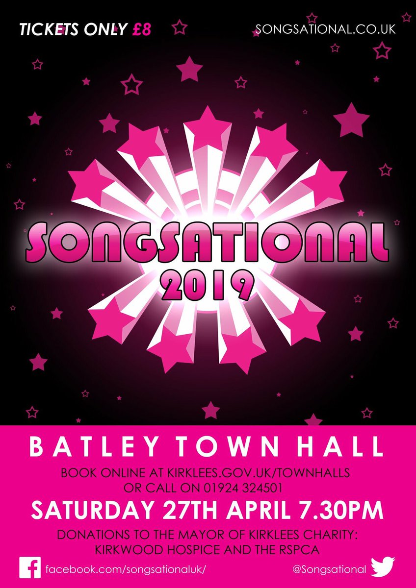 KirkleesMayorCh's tweet photo. April events to fundraise for @KirkwoodHospice and @RSPCAhx
1. Coffee morning by @friends_honley on Sat 6th
2. #MayorFest inc dog show, Easter egg hunt etc. on Sat 13th
3. @Songsational 2019 on Sat 27th
4. Charity Challenge Week WC 29th
Phew! Thanks for support☺ @KirkleesMayor https://t.co/aC1zMSdcge