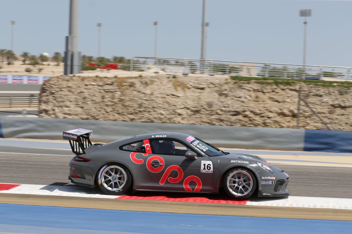 LechnerRacing's tweet photo. #GT3CCME - @DylanPereiraLu snatches best time in the free practice with a lap time of 2:03.116 minutes at @BAH_Int_Circuit support race of @F1 Gulf Air #BahrainGP 2019. Positions two and three went to @Berkaybesler and #JBSimmenauer.
More on: https://t.co/SzeW57JTSv
#BWT https://t.co/anZ9I5OJNH