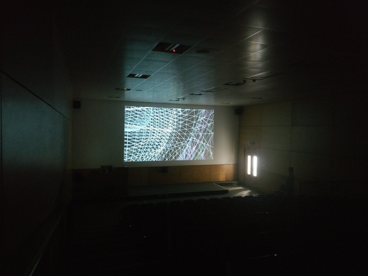 UCAComputing's tweet image. We've been up to some generative goodness with #Processing. Trying it out on the theatre projector. @UniCreativeArts