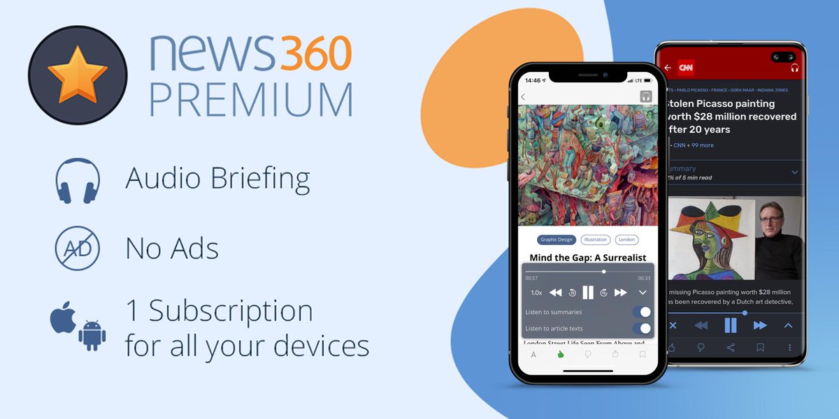 ✔ Audio Briefing
✔ No ads in news feed
Try the all new News360 Premium experience for personalized news. Install now!
iOS: itunes.apple.com/ca/app/news360…
Android: play.google.com/store/apps/det…