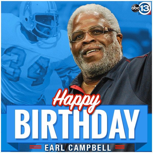 Happy birthday to Earl Campbell! The Houston Oilers legend turns 64 today.  