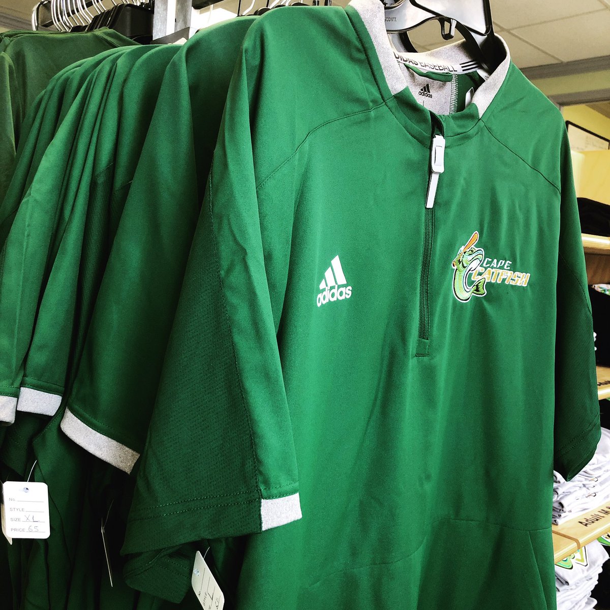 CapeCatfish's tweet image. Batting jackets are the real deal. Catch yours by stopping by our store across from Dogwood Social House! #CatchUsAtCapaha #GetCaught