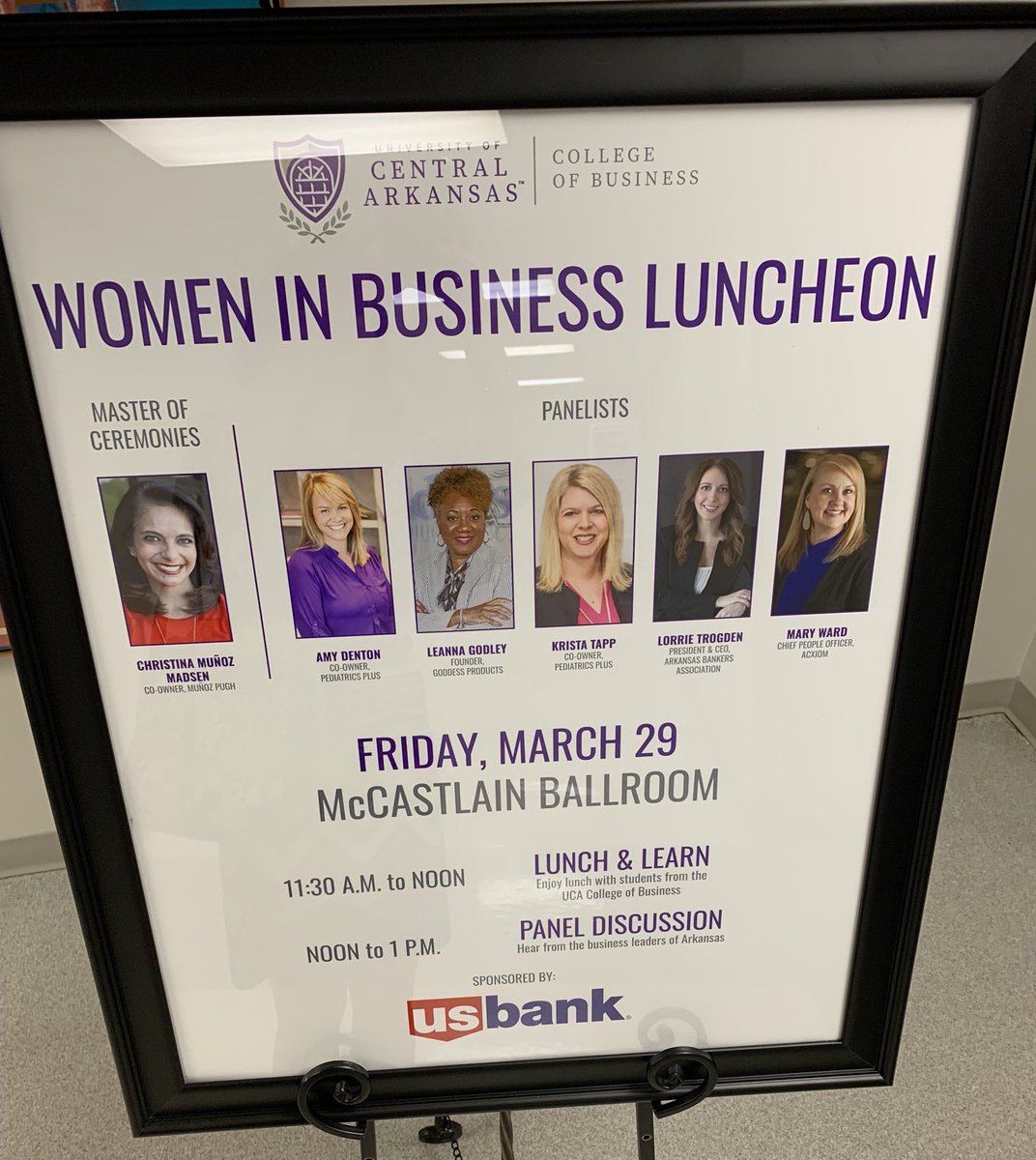 ChristinaM716's tweet photo. Excited to be back at UCA for the Women in Business Luncheon! #PowerhousePanel #EncouragingWomen #OnceABearAlwaysABear https://t.co/twKtP3S7zW