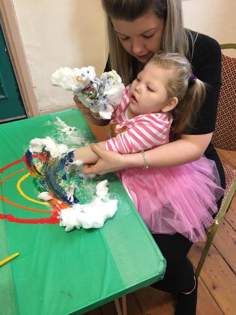Ella had such a lovely time at her birthday party last week, she loved playing with the paint, foam and jelly  🥳

Getting messy is one of her favourite things to do!