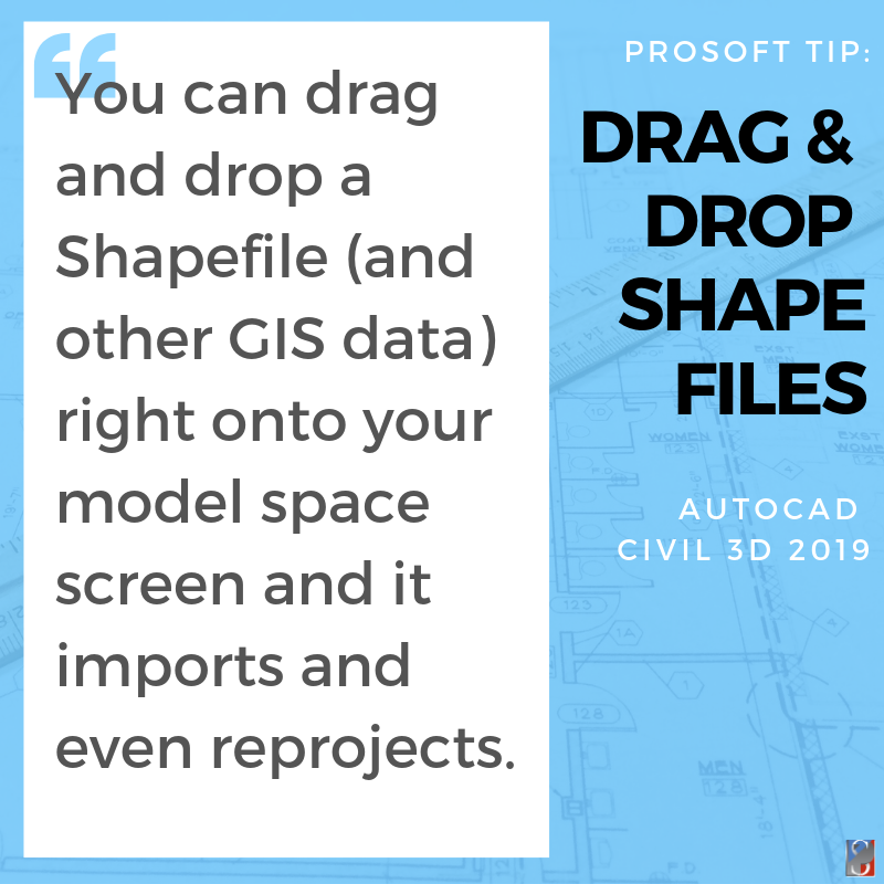 ProSoft_AEC's tweet photo. #FunFactFriday: Did you know you can drag and drop a #Shapefile (and other #GISdata) right onto your model space screen and it imports and even reprojects? Simple, right? Give it a shot and see what happens!

#ProSoftTip #Civil3D #AutoCAD https://t.co/MyqgklksLt