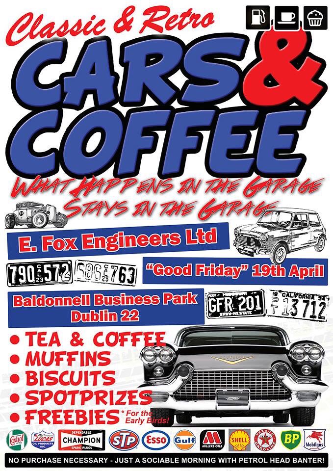 One of our favourite events- don’t miss the <a href="/eFoxEngineers/">E Fox Engineers</a> #CarsAndCoffee on Good Friday! #ClassicCars #LeoNultyPromotions