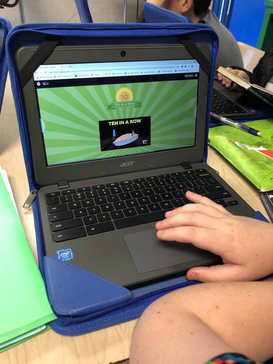 Students take an online interactive quiz to show evidence of learning.  #Quizizz #BetheOneLMS #GobeyondLampasas <a href="/LampasasMS/">Lampasas MS</a>